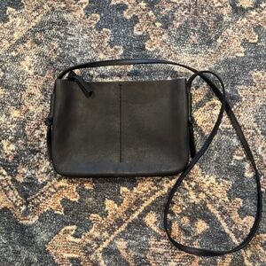 Madewell small 100% leather crossbody bag black